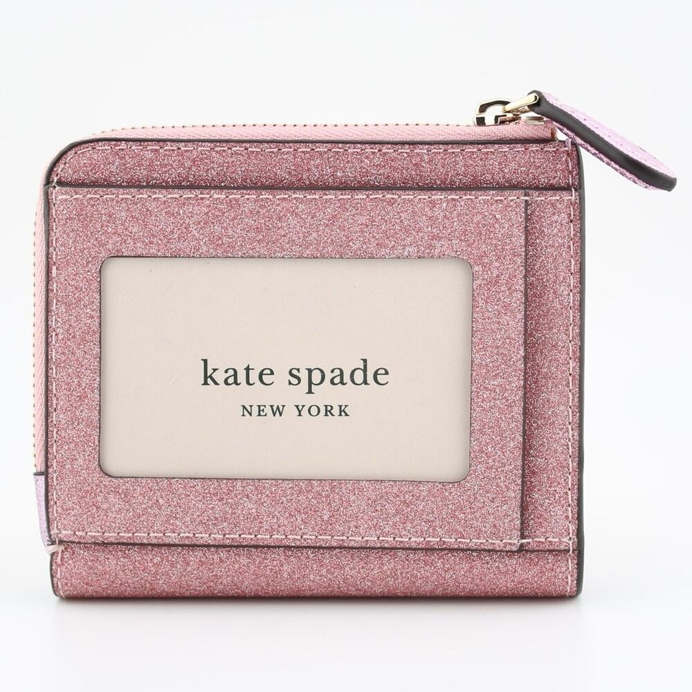 Kate Spade Glittery Pink Zip Wallet Pre-owned - Picture 2 of 7